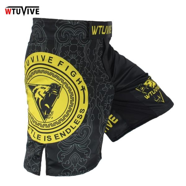 

wtuvive yellow pattern taekwondo breathable fitness pants boxing shorts tiger muay thai shorts muay thai short boxeo, Blue