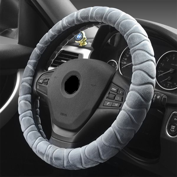 

new design winter steering wheel cover sleeve short plush warm handle case 15 inch factory supply car suv general auto product