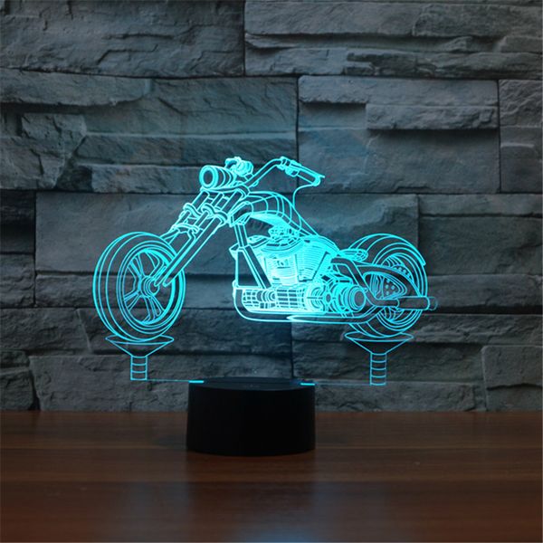 

led motorcycle illusion led nightlight 3d motorcycle model table lamp 7colors changing atmosphere touch lamp modern decor