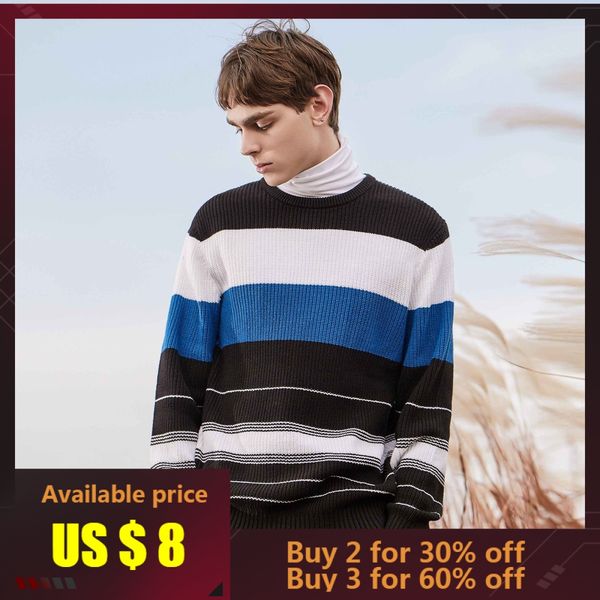 

metersbonwe new autumn winter men sweaters long sleeve, White;black