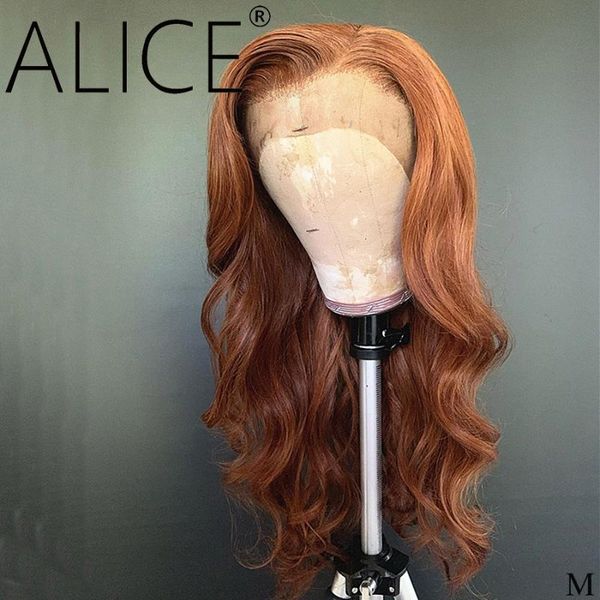 

alice body wave 13x6 lace front wigs bleached knots 130 150 density pre plucked human hair wigs with baby hair, Black;brown
