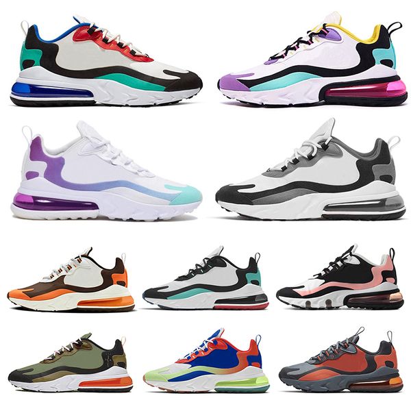 

2020 270 react women men running shoes bauhaus optical hyper jade pink bright violet mens trainers athletic sports sneakers size12