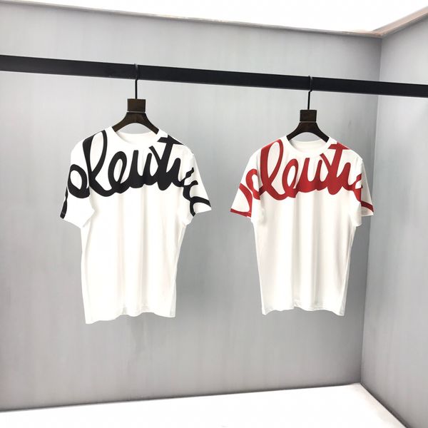 

начало весны 2020 новый цвет блока письмо бренда с коротким рукавом тройник черный и белый двойной нити тонкой хлопчатобумажной ткани kk9, White