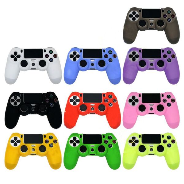 

with retail packaging soft silicone case for ps4/slim controller flexible gel rubber skin case cover for sony playstation 4 game controller