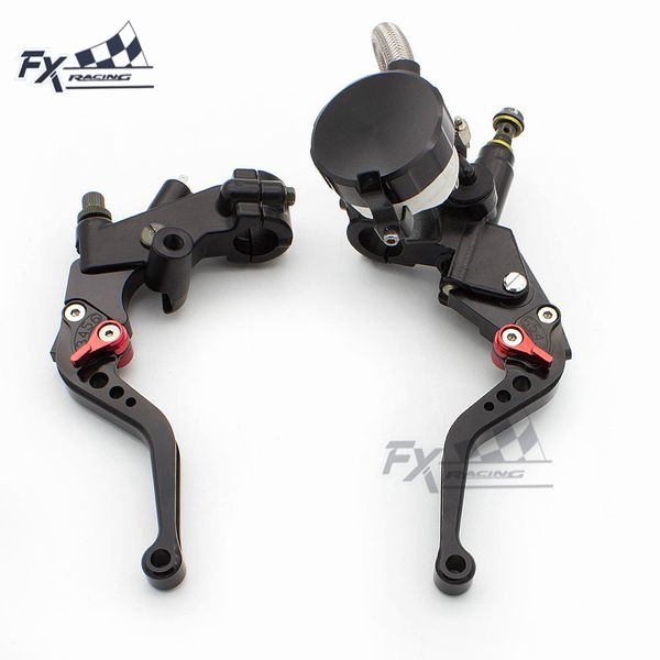 

7/8" cnc motorcycle front brake hydraulic clutch master cylinder lever set reservoir 125cc-400cc atv scooter sport racing moto