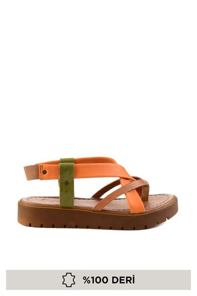 

bambi genuine leather tan orange women 's sandals h06840960, Black