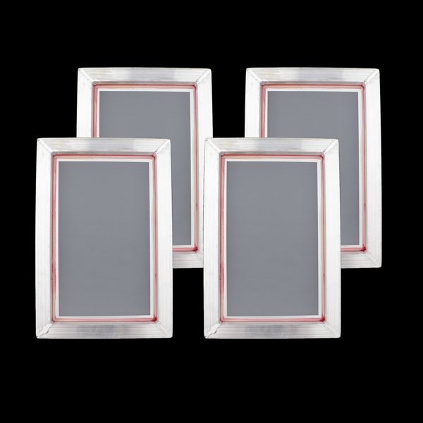 

4x screen printing frame aluminum silk print polyester mesh for printed 120t