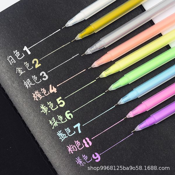 

white ink multicolour gel pen roller ball pen gift for children stationery office learning student school supplies