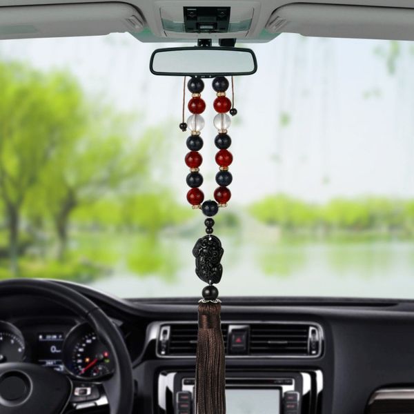 

car ornaments buddha beads with brave troops auto interior rearview mirror