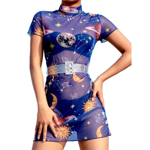 

summer dress womens sheer mesh dresses cover up beach sundress 2019 robe femme ropa mujer elegant beachdress, Black;gray