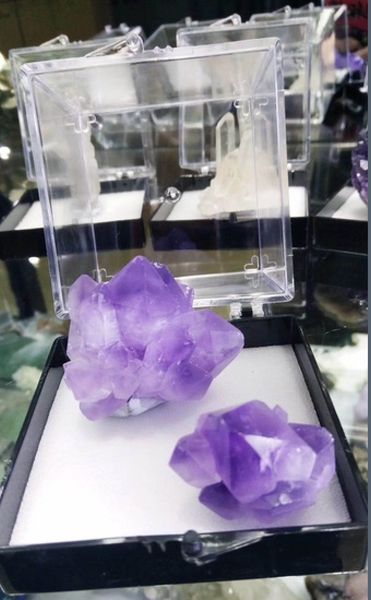 

natural uruguay superior amethyst cluster, collection of fine crystals, Silver