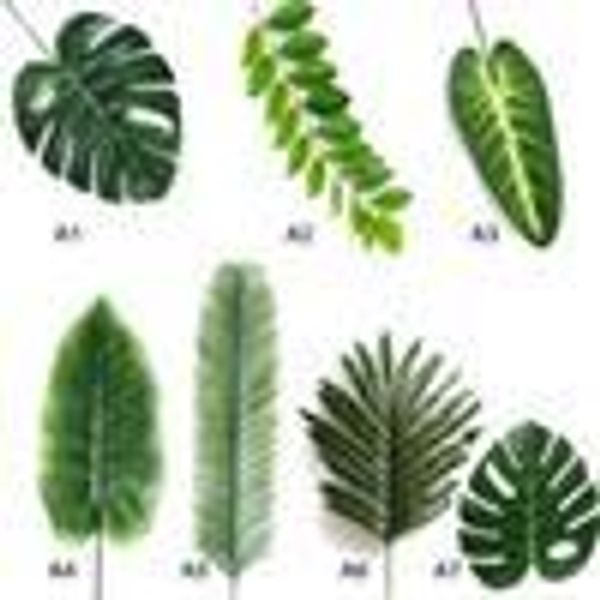 

тропические пальмы листья искусственные большой завод листья для декора дома моделирование мульти decor завод для книжный магазин 5 шт