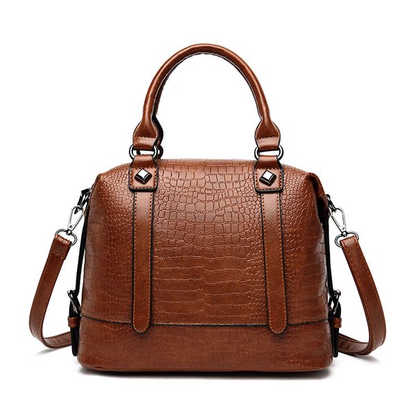 

2020 women's new large-capacity crocodile shoulder messenger bag