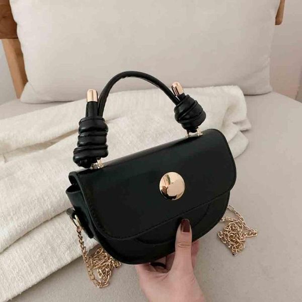 

retro pu leather chain crossbody bag 2020 spring new shoulder bag flap cover hasp messenger fashionable handbag #20