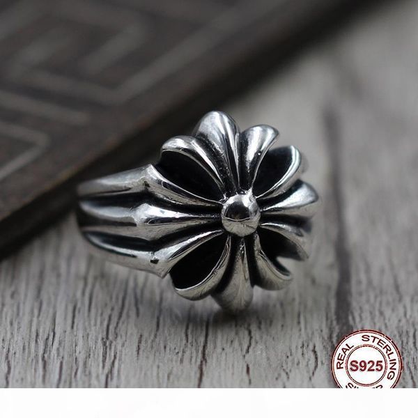 

s925 pure silver men's ring personality do old restoring ancient ways punk style the crusader classic ring gift to your lover 2019 new