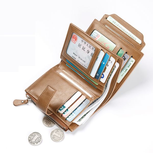 

vertical section wallet men short paragraph young men-bit multi-card zipper wallet driver's license change folder korean version of the, Red;black