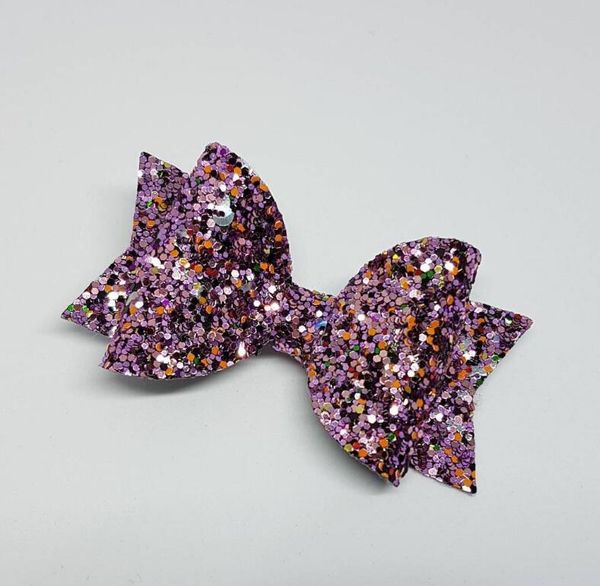 

3.5" glitter bows, gold glitter hair bow without hair clips,diy accessories for girls accessories 15 colors 36pcs/lot, Slivery;white