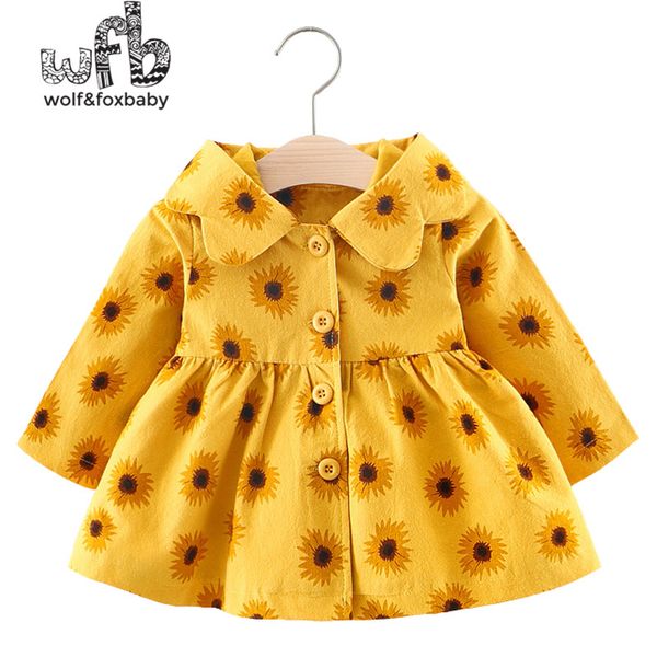 

retail 0-3 years jacket long-sleeved girl lapel printing hooded windbreaker children spring fall autumn, Blue;gray
