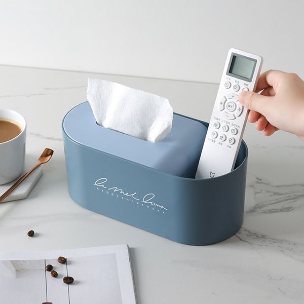 

remote control storage basket makeup brush organizer desktissue box plastic waterproof paper towel case roll paper canister