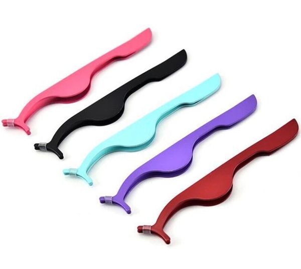 

false eyelash tweezers fake eye lash applicator eyelash extension curler nipper auxiliary clip clamp makeup forceps tools xb1