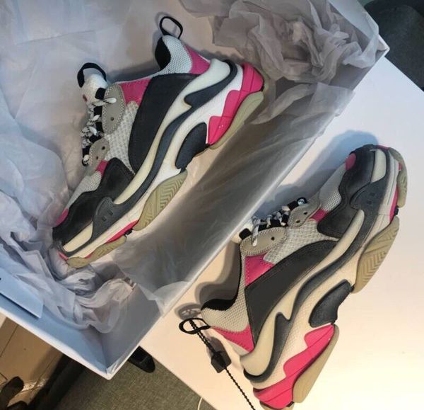 

2019 ventilation new original box genuine leather run away designer sneakers casual shoes women shoes trainers mixed color 35-45, Black
