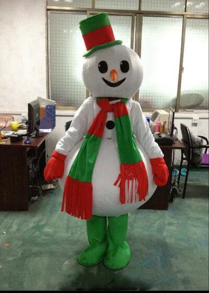 

профессиональные пользовательские морозный снеговик mascot костюм мультфильм рождественский эльф характер талисмана одежды рождество hallowe, Red;yellow