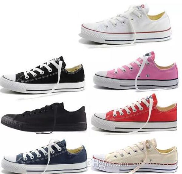 

НОВЫЙ size35-46 Новый унисекс с низким верхом Высокий верх для взрослых женщин мужская звезда Холст обувь 15 цветов зашнуровать повседневная обувь кроссовки обувь ре