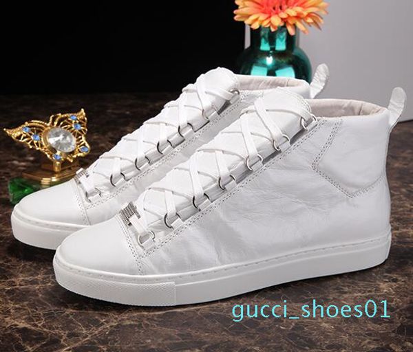 

новый дизайнер имя марка man повседневная обувь flat kanye west мода сморщенная кожа шнуровка low cut инструкторы runaway arena обувь d01 g0, Black