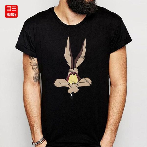 

wiley e coyote cartoon looney tunes t shirt, White;black