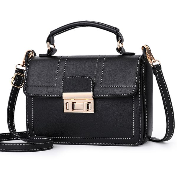 

women handbag leather bag shoulder bag women's messenger crossbody small flap plaid lock design vintage luxury designer