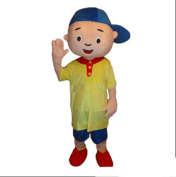 Hochwertiges Caillou-Maskottchenkostüm in Erwachsenengröße. Caillou-Maskottchenkostüm. Kostenloser Versand