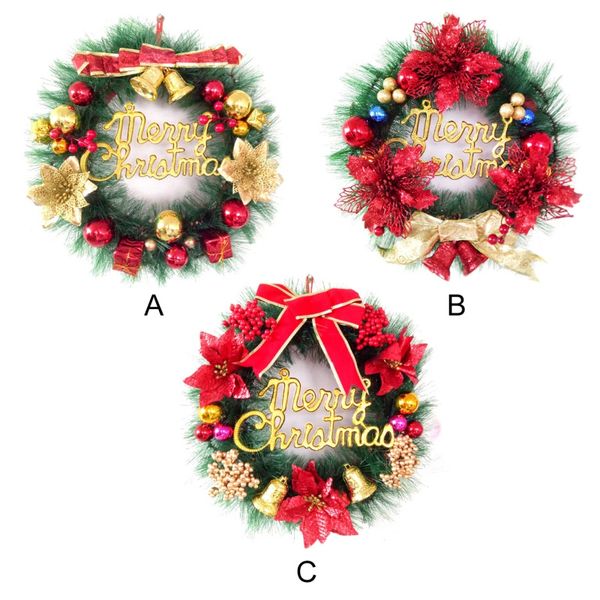 

new year's garland christmas wreath pendant shopping mall christmas tree door decoration advent wreath guirnalda navidad