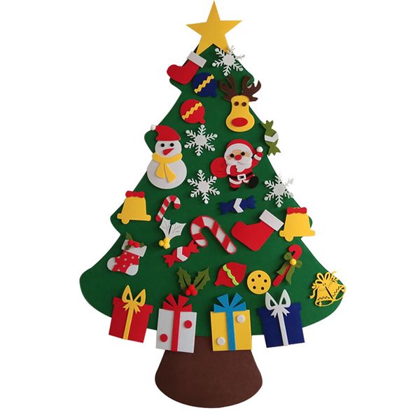 

diy felt christmas tree with 30pcs ornaments new year christmas door wall hanging decorations for home new year gifts kids toys