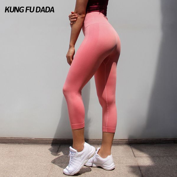 

kfdd women yoga pants push up sport leggings femme gym quick dry trousers calf-length elastic pant sports fitness, White;red