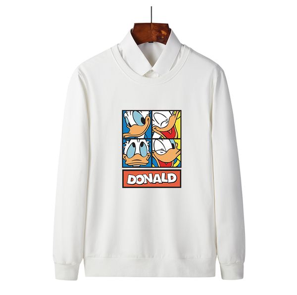 

дизайнер мужские толстовки осень повседневная мужчины свитер женщины марка пуловер пара толстовка с принтом дональда высокое качество размер, Black