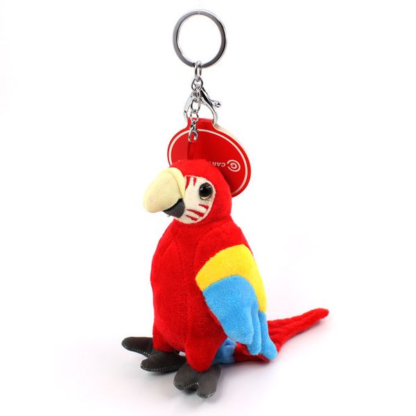 

new cartoon bird parrots flamingo plush strap plush keychain stuffed dolls zoo gift pendant backpack toy doll key rings gift, Silver