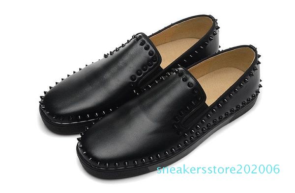 

pik boat flat python spikes red bottom sneakers for men low cut luxury casual brand new mens womens party designer trainers lovers s06, Black