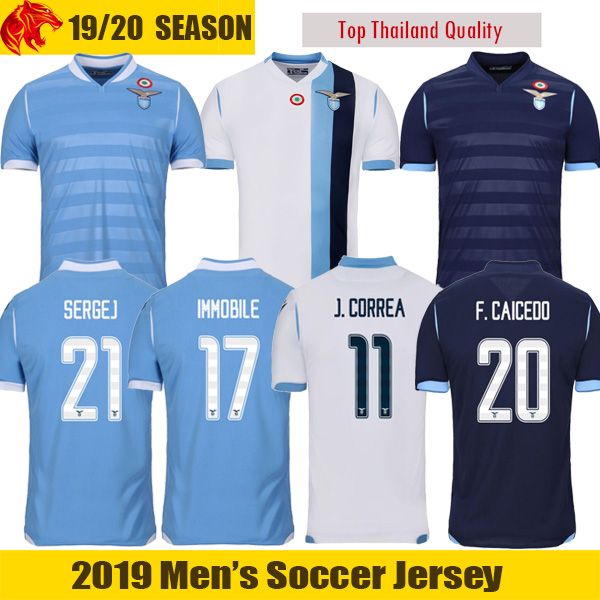 

19 20 Lazio Soccer Jerseys SERGEJ 2019 2020 Lazio IMMOBILE Football CORREA LUIS ALBERTO Lazio F.CAICEDO Soccer Shirt
