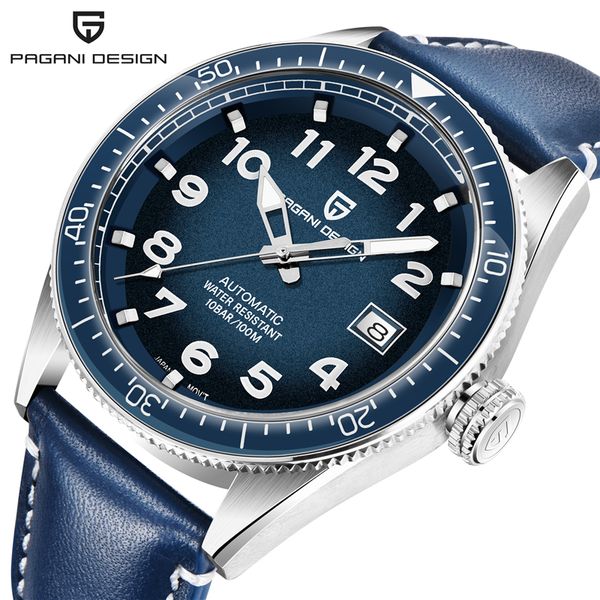 

relogio masculino pagani design mens fashion automatic watch waterproof mechanical watches clock man saat, Slivery;brown