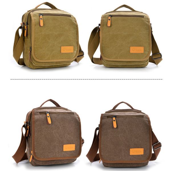 

men's vintage casual bag messenger bag waterproof men belt canvas shoulder zipper crossbody male travel handbag