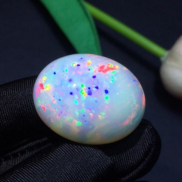 

opal natural 30.8ct opal gemstones loose stones for jewelry making, Black