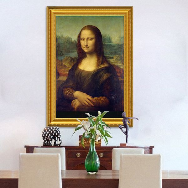 

classic oil painting leonardo da vinci the mona lisa smile canvas oil painting wall picture for living room home decor 191002