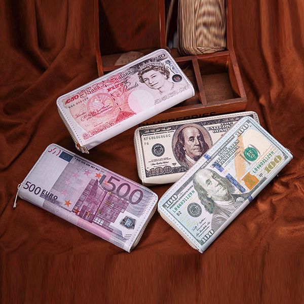 

women men bifold business leather wallet id holder zipper pockets, Red;black