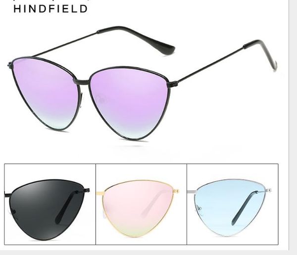 

fashion sunglasses triangular cat-eye sunglasses women's ocean film individual glasses, White;black