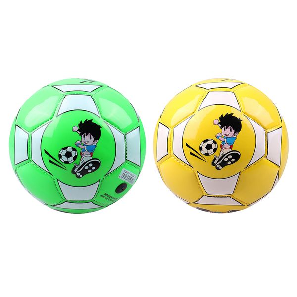 

2pcs football ball size 2 soccer training soft ball for toddler green+yellow