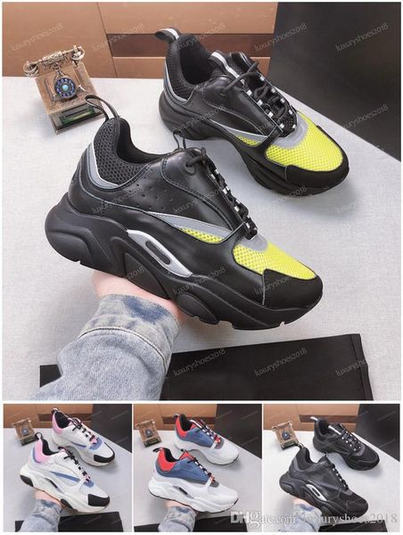 

mens womes canvas calfskin trainers casual shoes fashion europa fashion luxury designer shoes sneaker waling dress technical knit chaussures, Black
