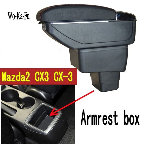 

for skyactiv version cx3 cx-3 armrest box central store content box with cup holder ashtray usb cx 3 armrests cx3