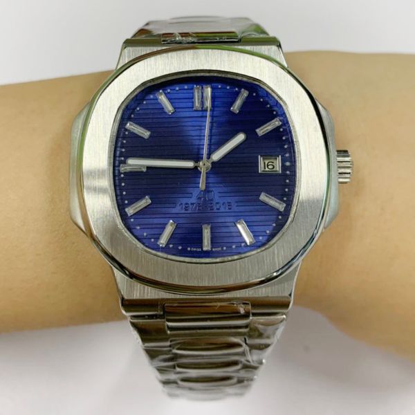 

40mm Men Watch 1978-2018 40th Anniversary Special Automatic Mechanical Movement Blue Dial Sapphire Glass 316 Stainless Steel Case
