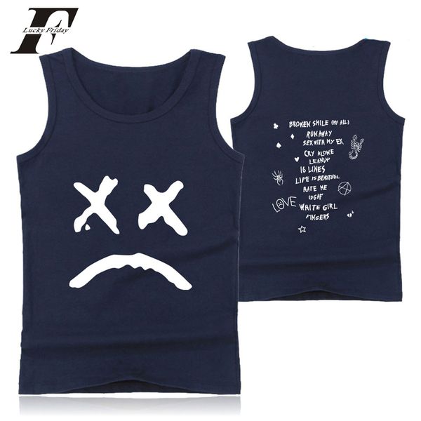 

kpop 2019 lil peep love summer tank men women cry baby kawaii sleeveless clothes hit hop bodybuilding tank top, White;black