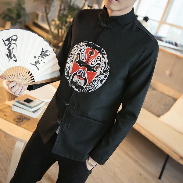 

traditional chinese clothing for men outerwear male jacket mandarin collar suit tangzhuang men clothes 2018 ta179, Red